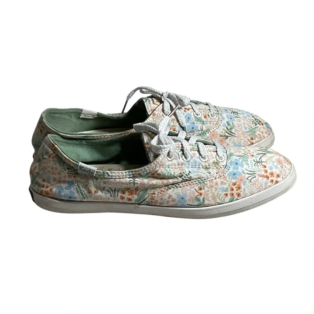 Keds Rifle Paper Co floral print tennis shoes size 7.5